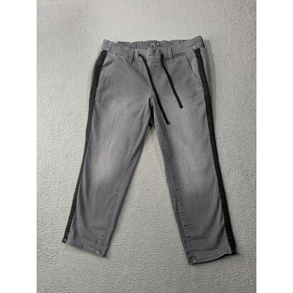 Torrid Crop Pull On Boyfriend Straight Pants Womens M/L 10 Medum/Large Gray